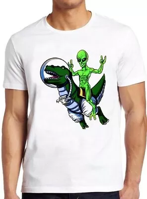 Buy Alien Riding T-Rex Galaxy Travel Space Dinosaur Astronaut Cosmic T Shirt M81 • 6.35£