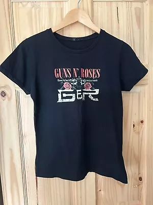Buy Ladies Guns N' Roses Glitter Skinny T-Shirt Large • 5£