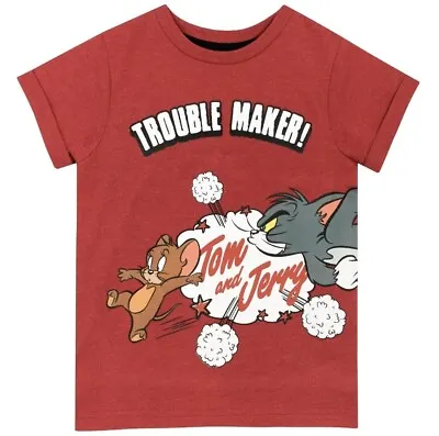 Buy Tom And Jerry T-Shirt Kids Boys 12-18 Months Short Sleeve T-Shirt Top • 9.99£