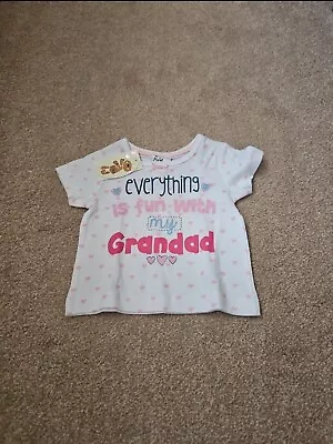 Buy  Everything Is Fun With My Grandad  T-shirt, Age 3-6 Months. Brand New With Tags • 5£