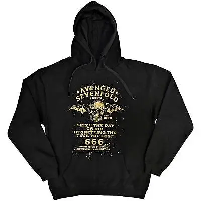 Buy Avenged Sevenfold  Unisex Pullover Hoodie:  Seize The Day - Black • 27.99£