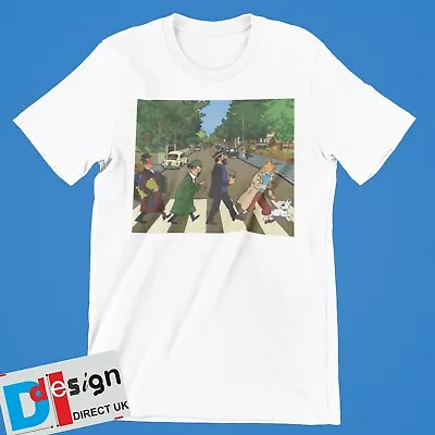 Buy TIN BOOK Abbey Road T-Shirt Tin Tin Tee Film Classic Retro 80s 90s Cartoon • 5.99£