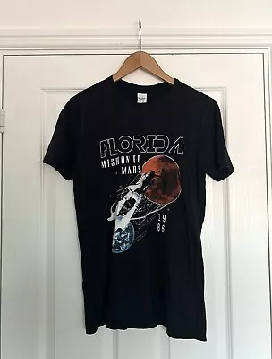 Buy Gilden Women’s Florida Mission To Mars Graphic T T-shirt Black Size Medium • 4£