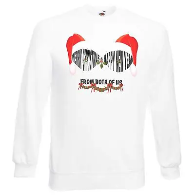 Buy Adults Merry Xmas & Happy New Year From Both Of Us White Christmas Jumper • 21.95£