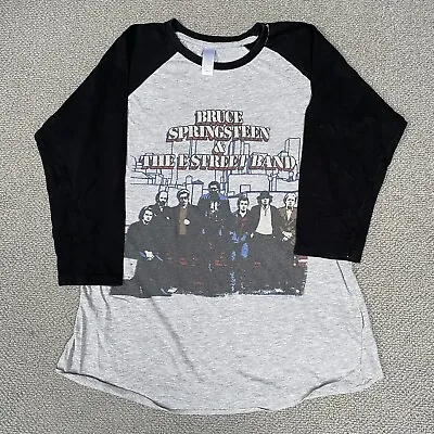 Buy BRUCE SPRINGSTEEN Tour T Shirt Mens Small 2016 River Baseball Long Sleeve Grey • 35£