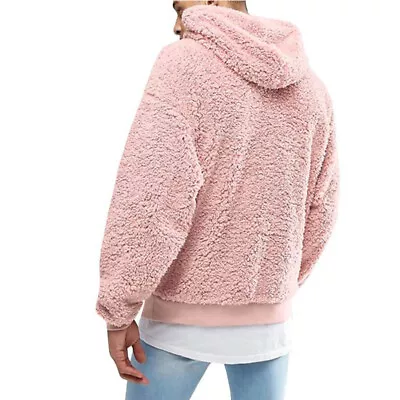 Buy Mens Winter Warm Teddy Bear Hooded Sweatshirt Long Sleeve Fluffy Fleece Hoodies • 11.99£