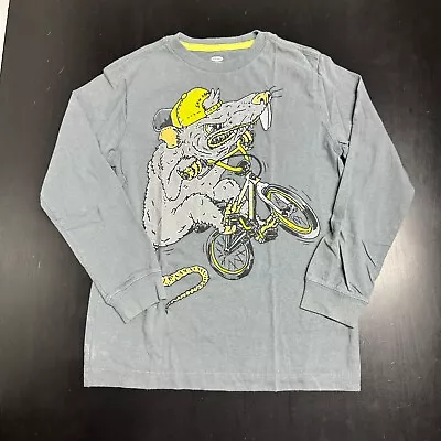 Buy Youth Old Navy Rat On Bicycle Grey Long Sleeve M Sweatshirt 0503 • 4.87£