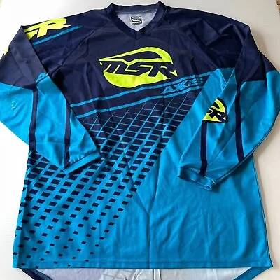 Buy MSR Axxis Long Sleeve Motocross Jersey Mens Size XL Blue MX Sports Style Fit • 21.03£
