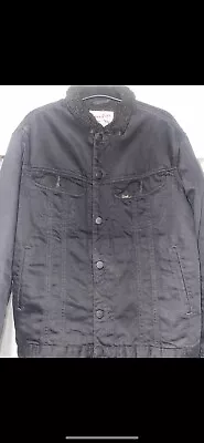 Buy Lee Storm Rider Denim Sherpa Jacket - Mens S - Black Lined Button Up • 25£