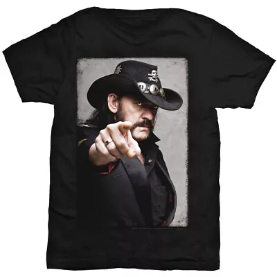 Buy Motorhead Lemmy Pointing Photo Mens Black T Shirt Official Rock Band Ace Spades • 13.49£
