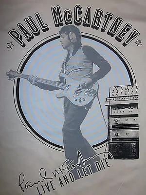 Buy PAUL McCARTNEY Studio Time: Live & Let Die OFFICIAL T-SHIRT Beatles HALF PRICE!! • 12.99£