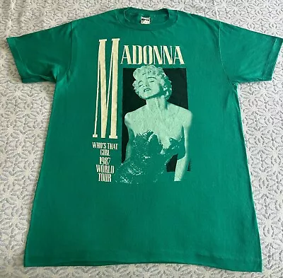 Buy MADONNA T-SHIRT DISCO TIN CONFESSIONS - Who's That Girl World Tour T-Shirt 1987 • 78.93£