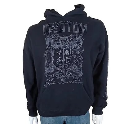 Buy THE GTS Led Zeppelin Mens Size Large Hoodie Black Pullover Heavy Hard Rock Music • 30.40£