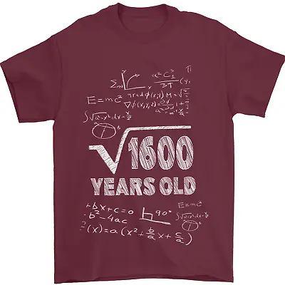 Buy 40th Birthday 40 Year Old Geek Funny Maths Mens T-Shirt 100% Cotton • 10.48£