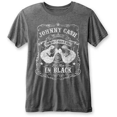 Buy Johnny Cash Man In Black Burnout Official Tee T-Shirt Mens Unisex • 15.99£
