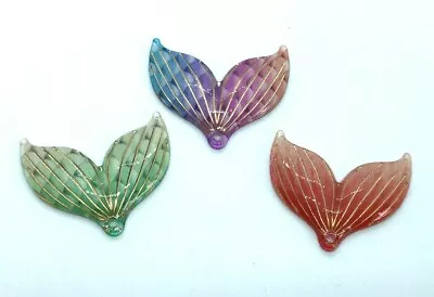 Buy Mermaid Tail Charm Pendants For Jewellery Making.  Set Of 5.  3 Colours To Pick • 3.45£