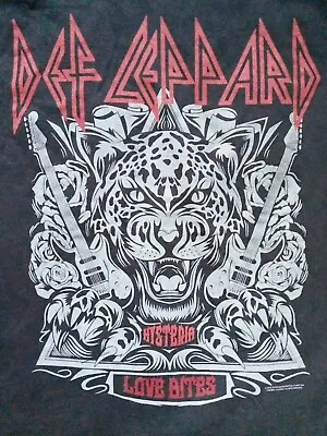 Buy DEF LEPPARD Hysteria/Love Bites OFFICIAL T-SHIRT-UNAVAILABLE ELSEWHERE All Sizes • 12.99£