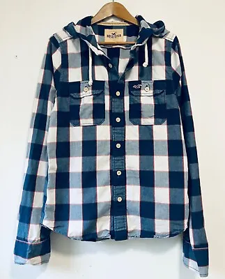 Buy HOLLISTER Hoodie Check Size M 40” Retro Shirt Indie • 9.50£