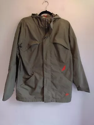 Buy Men's Nike Parka Size S Small Khaki Green Jacket Y2K Mod Style • 13.99£