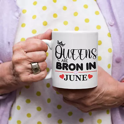 Buy Personalised Custom Mug Queens Born Your Month Family Friendship Birthday Gifts • 8.99£