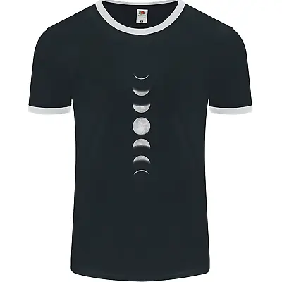 Buy Moon Phases Supermoon Eclipse Full Moon Mens Ringer T-Shirt FotL • 8.99£
