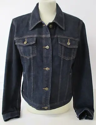 Buy RALPH LAUREN Denim Jacket, Dark Blue Heavy Cotton, Medium, UK 14 • 38£
