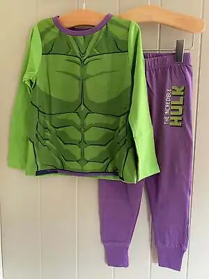 Buy Boys The Incredible Hulk Long Sleeve Pyjamas Marvel Avengers • 7.95£