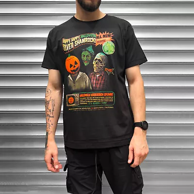 Buy Silver Shamrock Halloween Mask Advert Mens T Shirt • 20.99£