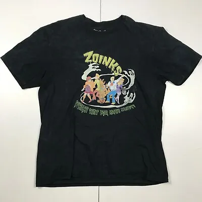 Buy Scooby Doo T-Shirt Medium Black Mens Short Sleeve Round Neck Halloween • 8.87£