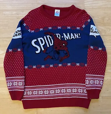 Buy Medium 39  Chest Spider Man Ugly Christmas Jumper Sweater Xmas Marvel • 29.99£