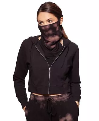 Buy Bam By Betsy & Adam Women's Hoodie Tie Dyed Dickie Mask Black Size Large • 25.99£