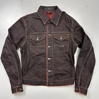 Buy Stone Island Jacket Denim Red & Black Size M Rare Vintage • 125£