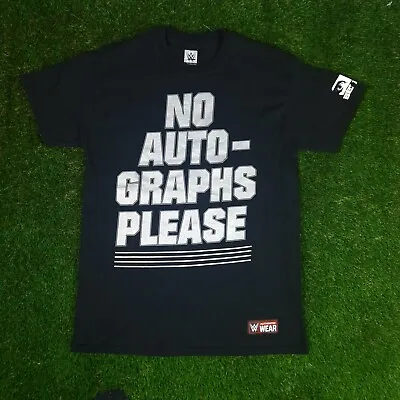 Buy Wrestling WWF Shirt Adult Medium Black No Autographs Please Graphic Print • 1£