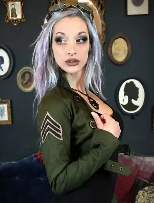 Buy Steampunk Couture Dracula Clothing Cropped Military Jacket • 35£