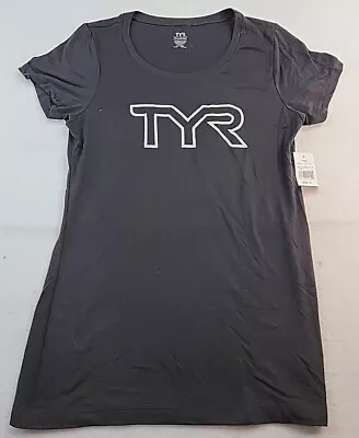Buy TYR Womens Reflective Logo T-Shirt Black Size XL NWT Retail $29.99 NEW • 17.34£