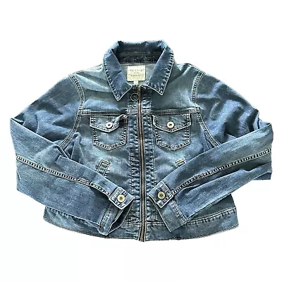 Buy Torrid Half Cropped Denim Jacket Womens Plus Size 1 (14/16) 1x Medium Wash • 12.75£