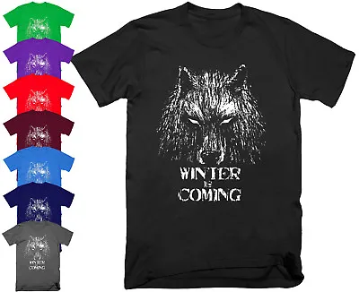 Buy Mens WINTER IS COMING T Shirt Top Game Of Thrones Stark Wolf Gift S - 5XL • 9.99£