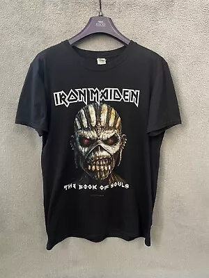 Buy Iron Maiden Official The Book Of Souls Tour T Shirt By Gildan UK Size L, Black • 29.99£