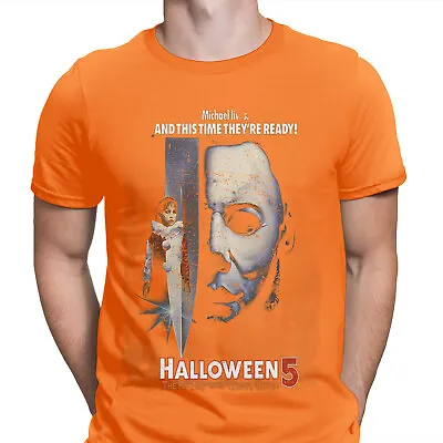 Buy Halloween V T-Shirt The Revenge Of Michael Myers Movie Poster Mens T Shirts #HD • 6.99£