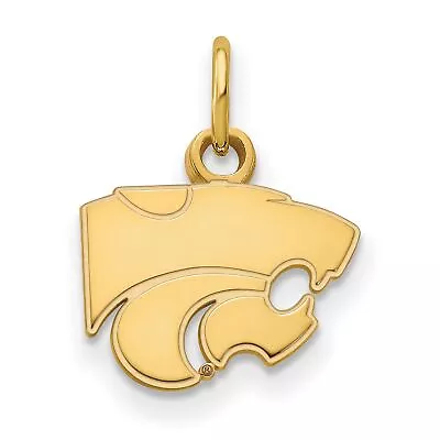 Buy Kansas State University Wildcats School Mascot Head Pendant Gold Plated Silver • 40.72£