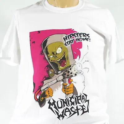 Buy Municipal Waste Metal Hardcore Punk Rock Short Sleeve White Unisex T-shirt S-3XL • 14.99£