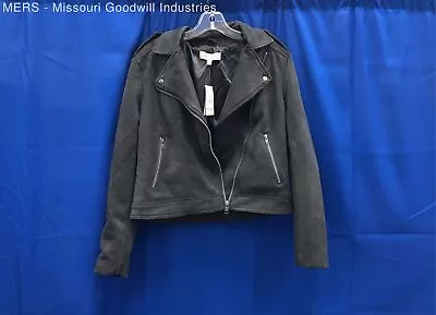 Buy Philosophy Women Carbon Sky Full Zip Faux Leather Moto Jacket - Size S • 12.05£