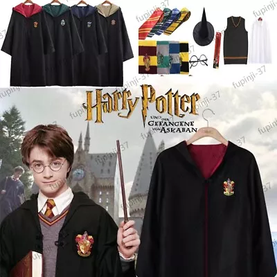Buy Harry Potter Gryffindor Ravenclaw Slytherin Robe Cloak Tie Costume Wand Scarf UK • 20.34£