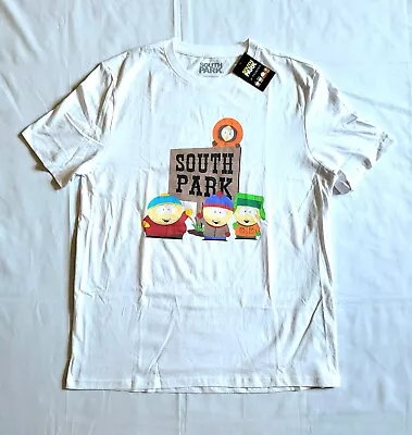 Buy Official South Park 'Classic Style Logo' Print T-Shirt (White, Size XL) BNWT • 20£