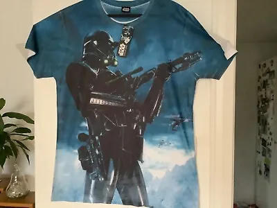 Buy Official STAR WARS ROGUE ONE T-Shirt In BLUE  Size: LARGE BNWT • 10£
