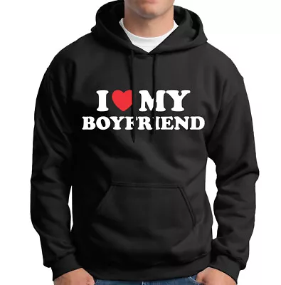 Buy Funny I Love My Boyfriend Girlfriend Gift Novelty Womens Hoody Tee Top #6NE Lot • 3.99£
