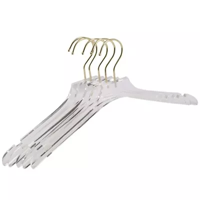 Buy 2X(5 Pcs Clear Acrylic Clothes Hanger With , Transparent Shirts Dress Hanger Ee • 44.93£