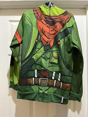 Buy Fortnite Boys I AM REX Full Zip Mask Hoodie Jacket Green Size XXL • 11.04£