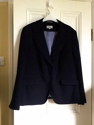 Buy Marks & Spencer Ladies M&S Jacket Blazer Navy Blue Classic Women's Size 18/20 • 16£