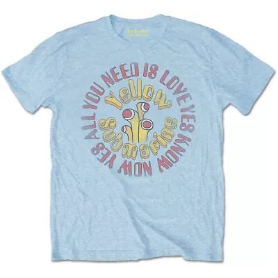 Buy The Beatles Yellow Submarine Blue Circle Official Tee T-Shirt Mens • 15.99£